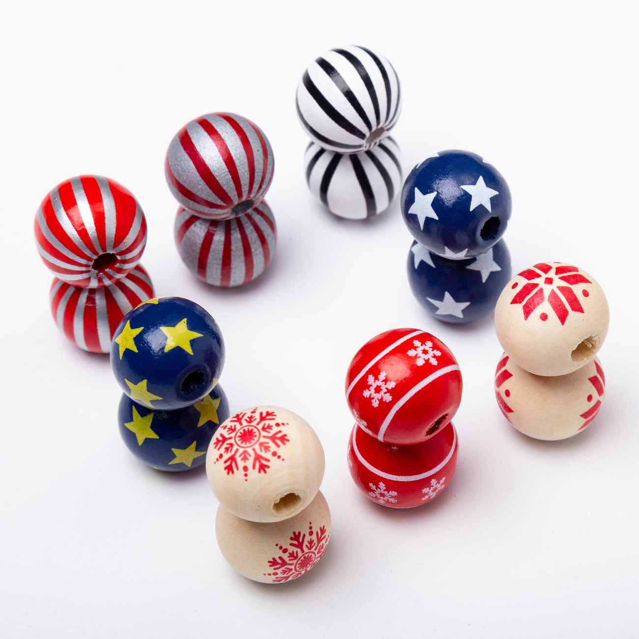 Cuentas de borde de hilo de navidad al por mayor 10pcs